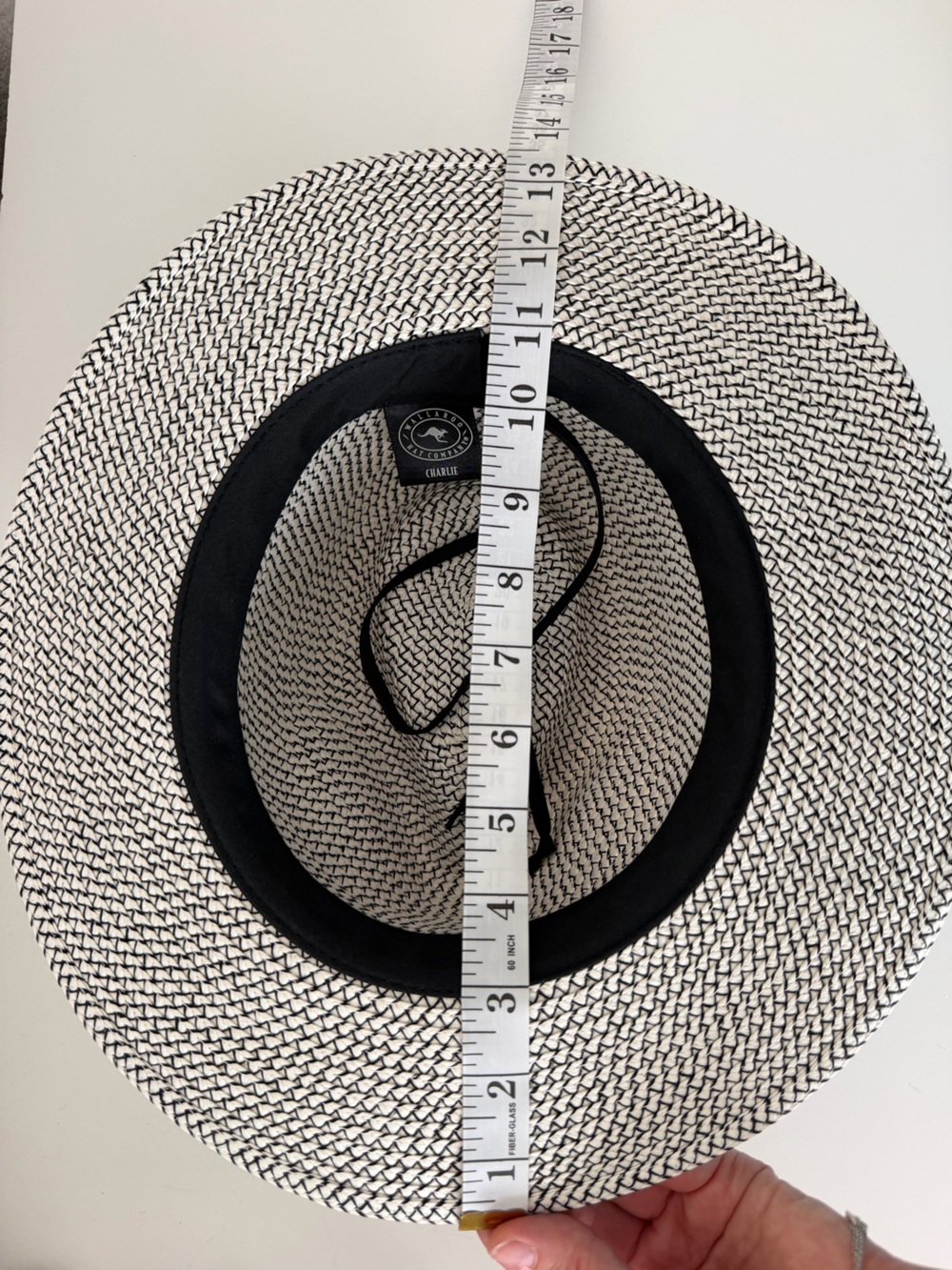 Wallaroo Charlie Wide Brim Fedora Sun Hat Packable Ivory Black Boho Resort Vacay - Picture 9 of 11
